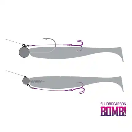 BOMB! Twisto RIGS Fluorocarbon / 3ks 4/10cm - Pouze dnes