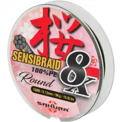 Sakura splétaná šnůra Sensibraid 8X 150m 0,12mm/9kg | Už jen pár kusů