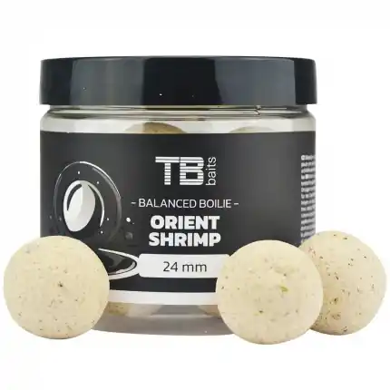 Speciální nabídka | TB Baits Vyvážené Boilie Balanced White Edition + Atraktor Orient Shrimp 100 g 24 mm