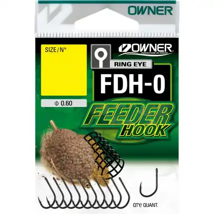 Prémiová kvalita - háček OWNER s očkem /11ks/ FDH-0.14 FEEDER HOOK 56940.14