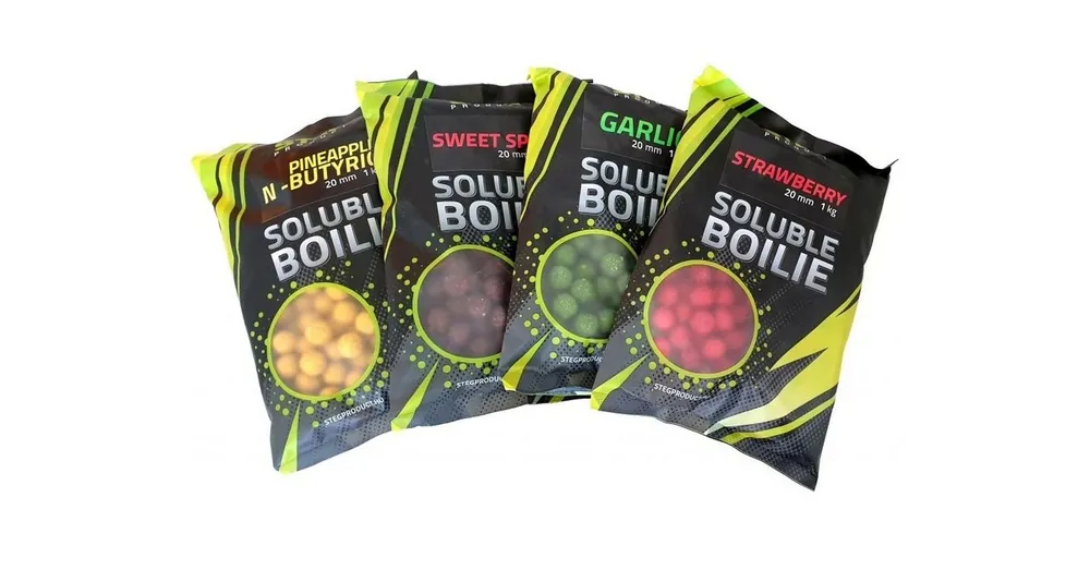 Speciální cena | Stég Soluble boilie Jahoda 1 kg 20 mm