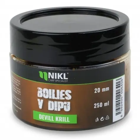 Jen po omezenou dobu | NIKL Boilies v dipu Devill Krill 250g 20mm
