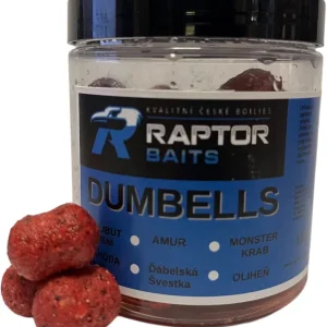Top produkt | RAPTOR BAITS Dumbells v dipu Meruňka 150g