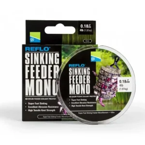 PRESTON Vlasec Reflo Sinking Feeder Mono 150m 0,20mm - Zbývá pár kusů