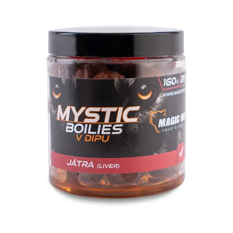 MAGIC WOLF Boilies v dipu Mystic Játra 160g 24mm | Rychlé dodání