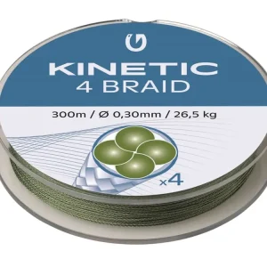 Kinetic pletená šňůra 4 Braid Dusty Green 300m - Kupte nyní