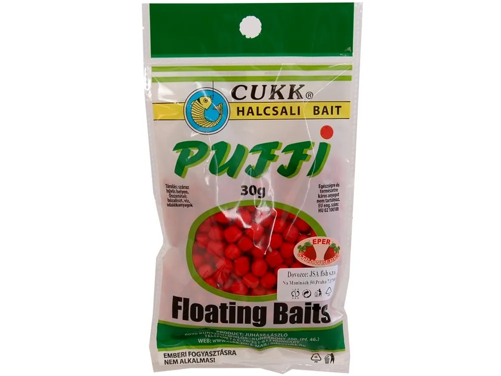 CUKK Foukaný Chleba Puffi Červená Vanilka 30g - Ušetřete