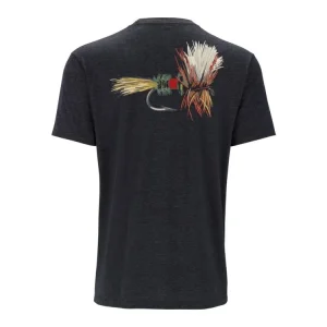 Akční cena - Simms Tričko Let It Fly T-Shirt Charcoal Heather
