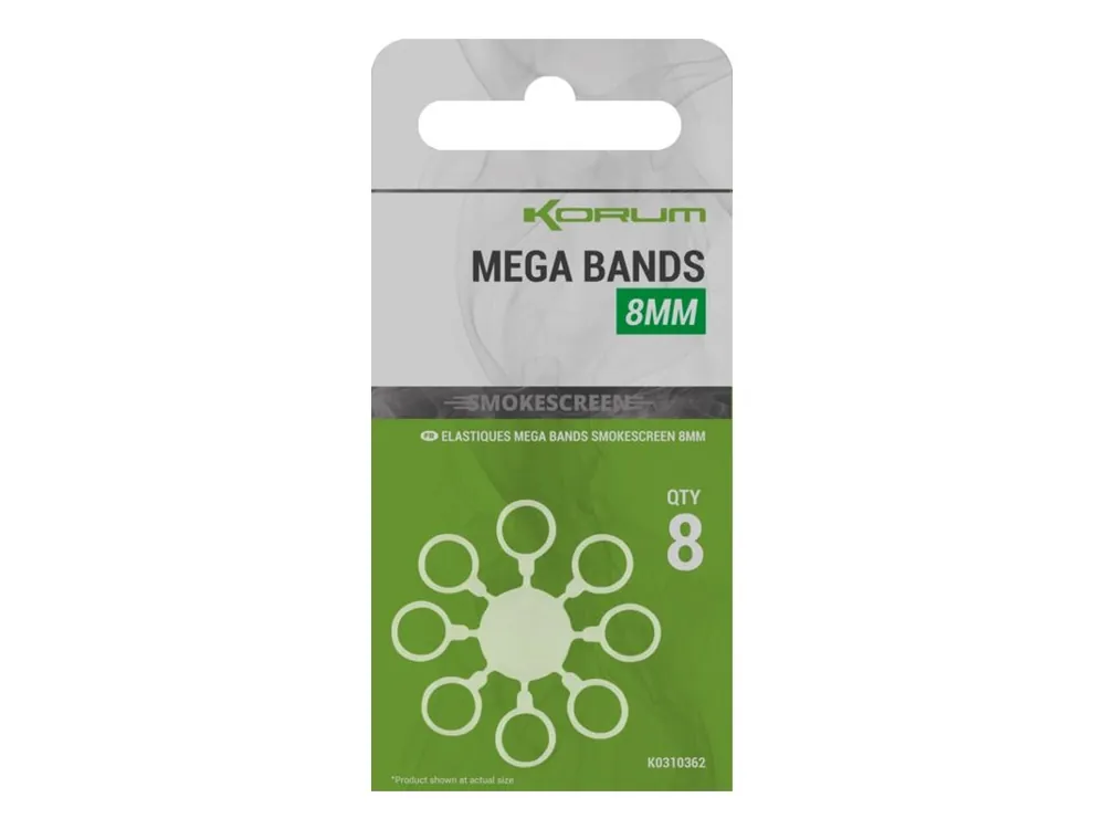 Akce končí brzy - Korum Kroužky Smokescreen Mega Bands - 8 mm