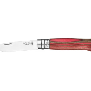 Přímo z výroby - Opinel zavírací nůž N°08, rukojeť finská bříza, 8,5 cm, červená