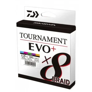 DAIWA TOURNAMENT 8 BRAID EVO+ MULTICOLOR 300 m | Ihned k dispozici