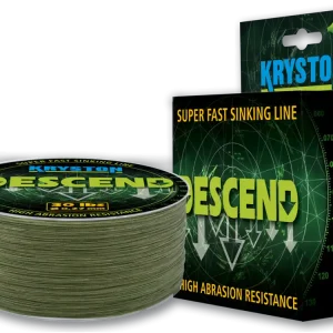 Akce končí brzy - Kryston šňůry - DESCEND potápivá šňůra 0,27mm 30lb 300m zelená