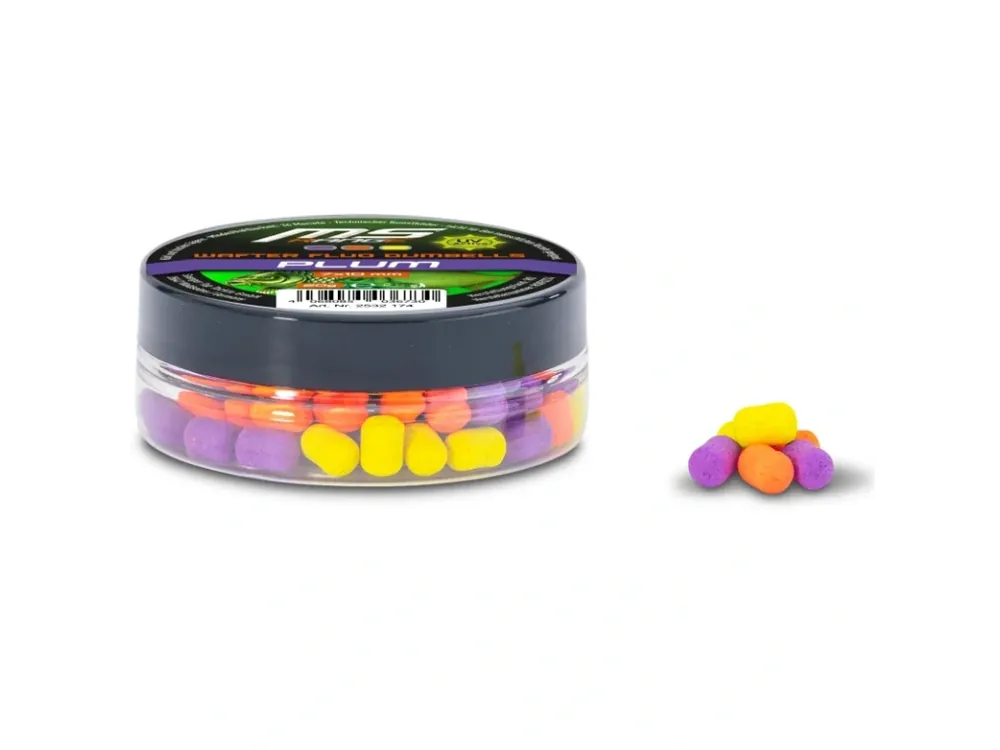 MS Range wafters Fluo Dumbells 7x10mm 20g Plum - Akční cena