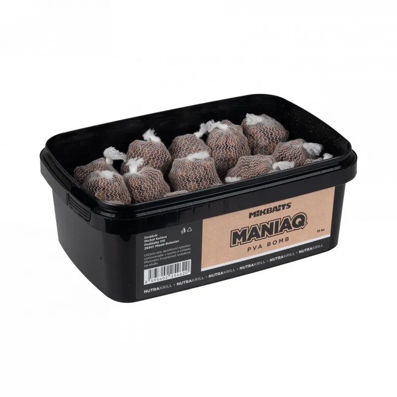 Mikbaits ManiaQ PVA Bomb 15ks - NutraKRILL - Ušetřete