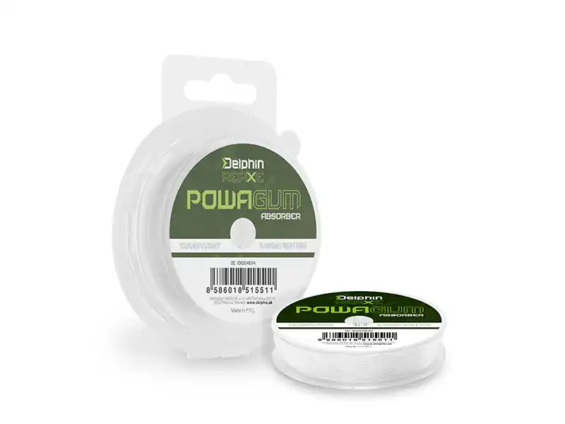 Nově v sortimentu - Delphin REAXE PowaGUM Absorber Čirá - 1mm/8kg/10m
